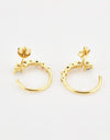 18K Gold-Plated 925 Sterling Silver C-Hoop Earrings