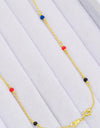 18K Gold-Plated Multicolored Bead Necklace