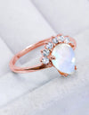 925 Sterling Silver Moonstone Ring