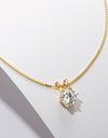 925 Sterling Silver 1 Carat Moissanite Pendant Necklace