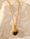 Contrast Heart Pendant Necklace