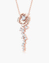 925 Sterling Silver 18K Rose Gold-Plated Pendant Necklace