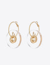 Contrast Hoop Drop Earrings