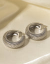 Scale Stainless Steel Cuff Earrings