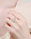 Romantic Surprise 2 Carat Moissanite Rhodium-Plated Ring