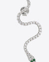 Snake-Shaped 925 Sterling Silver Earrings