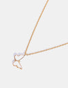 Butterfly Pendant Copper 14K Gold-Plated Necklace