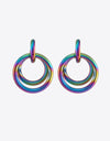 Multicolored Double Hoop Earrings