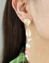 Synthetic Pearl Shell Drop Earrings