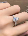 2 Carat Moissanite Teardrop Cluster Ring