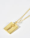 Cutout Rectangle Pendant Necklace