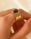 18K Gold-Plated Wide Open Ring