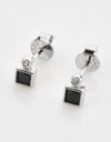 Inlaid Zircon Square 925 Sterling Silver Earrings