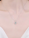 925 Sterling Silver Triangle Moissanite Pendant Necklace