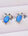 Opal Turtle Stud Earrings