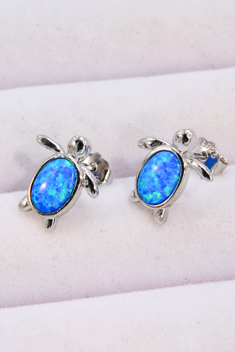 Opal Turtle Stud Earrings