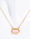 Copper 14K Gold Pleated Pendant Necklace