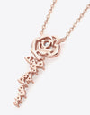 925 Sterling Silver 18K Rose Gold-Plated Pendant Necklace