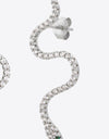 Snake-Shaped 925 Sterling Silver Earrings