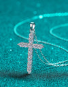 Moissanite Cross Pendant Chain Necklace