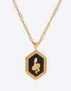 18K Gold Plated Snake Geometric Pendant Necklace