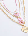 4-Piece Zinc Alloy Pendant Necklace