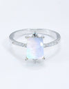 925 Sterling Silver Square Moonstone Ring