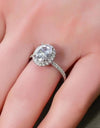 2 Carat Moissanite Platinum-Plated Ring