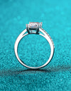 925 Sterling Silver Side Stone Moissanite Ring