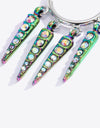 5-Pair Wholesale Multicolored Rhinestone Geometric Earrings