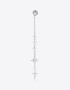 Inlaid Zircon 925 Sterling Silver Single Chain Earring