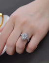 Floral 2 Carat Moissanite Crisscross Ring