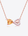 Citrine Heart 925 Sterling Silver Necklace