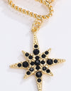 Star and Moon Rhinestone Alloy Necklace