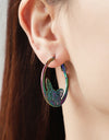 Multicolored Butterfly Huggie Earrings