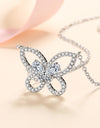 Moissanite Butterfly Pendant Necklace