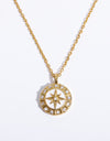 Zircon Decor North Star Pendant Copper Necklace