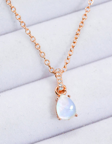 Moonstone Teardrop Pendant Necklace