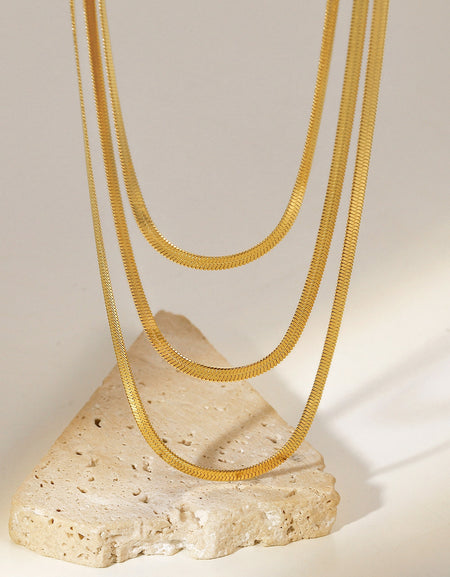 Triple-Layered Snake Chain Necklace