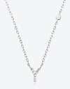 V To Z Zircon 925 Sterling Silver Necklace