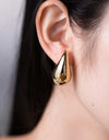 Big Size Water Drop Brass Earrings