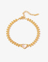 Leaf Chain Heart Bracelet