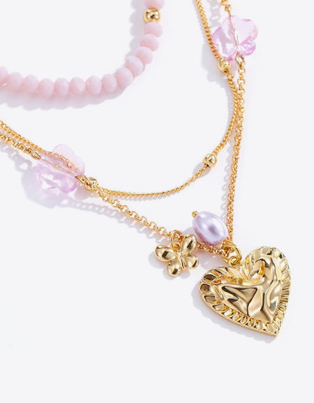 Heart Pendant Layered Necklace