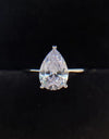 Classic Teardrop 2 Carat Moissanite Ring