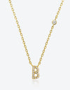 A To F Zircon 925 Sterling Silver Necklace