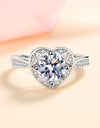 Moissanite Heart Ring