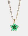 Flower Pendant Stainless Steel Necklace