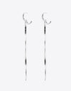 925 Sterling Silver Long Snake Chain Earrings