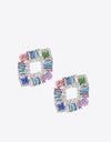 Multicolored Glass Stone Earrings