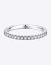 Moissanite Platinum-Plated Half-Eternity Ring